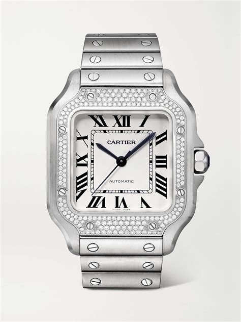 cartier santos ladies watch ebay|cartier santos watch diamond automatic.